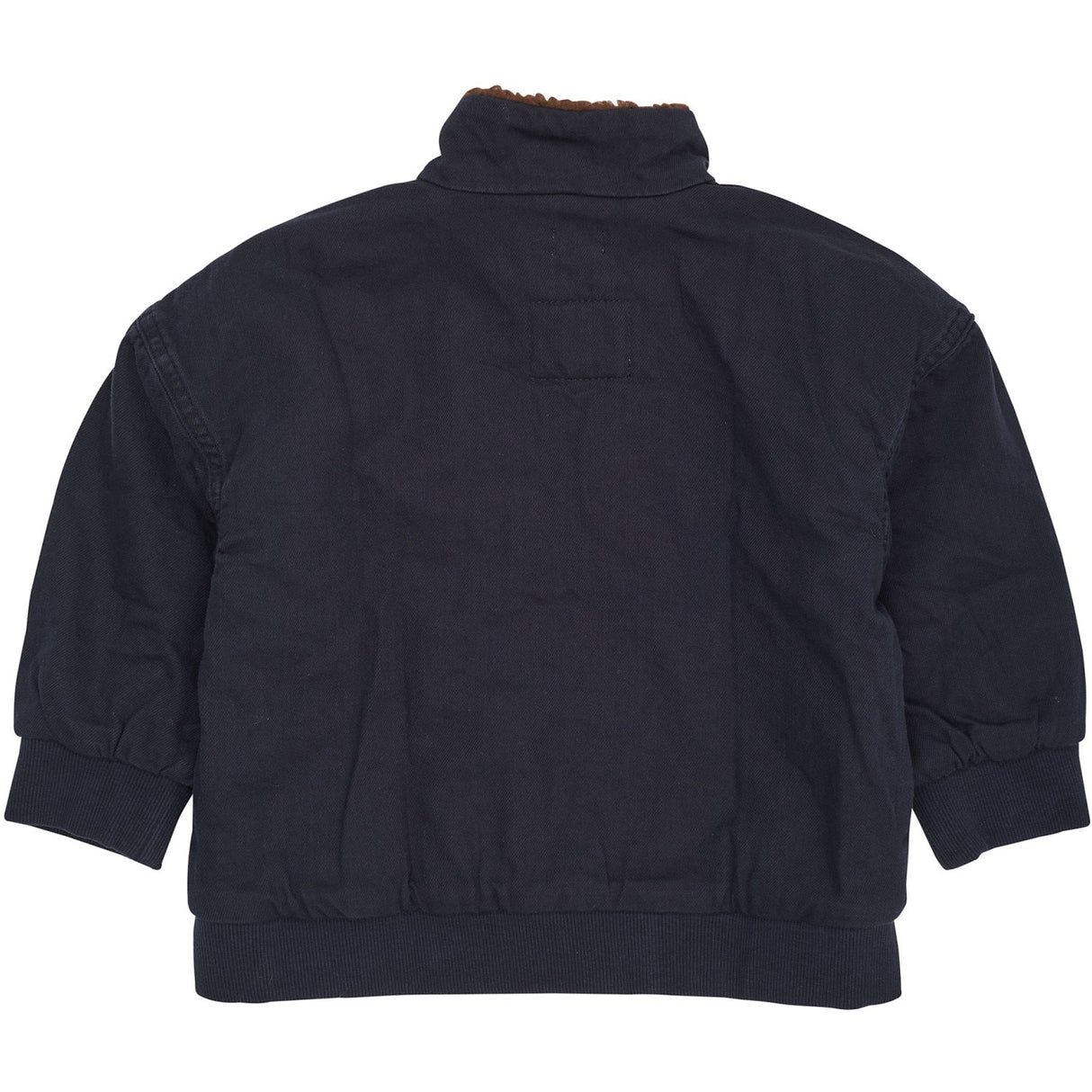 COPENHAGEN COLORS Navy Twill Bumper Jakke W. Sherpa Halsbånd