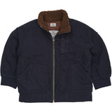 COPENHAGEN COLORS Navy Twill Bumper Jakke W. Sherpa Halsbånd