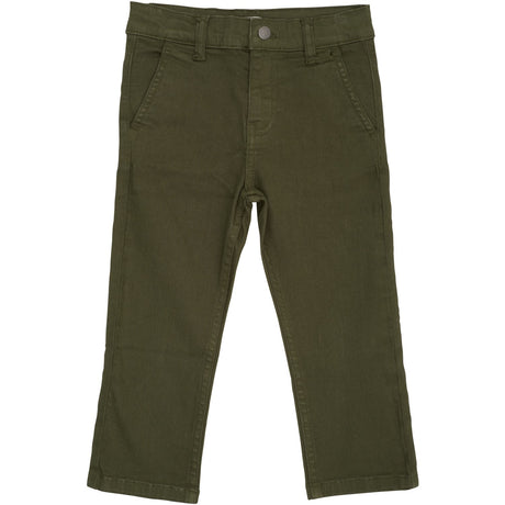 COPENHAGEN COLORS Dk Green Twill Chinos Slim - Med Stretch