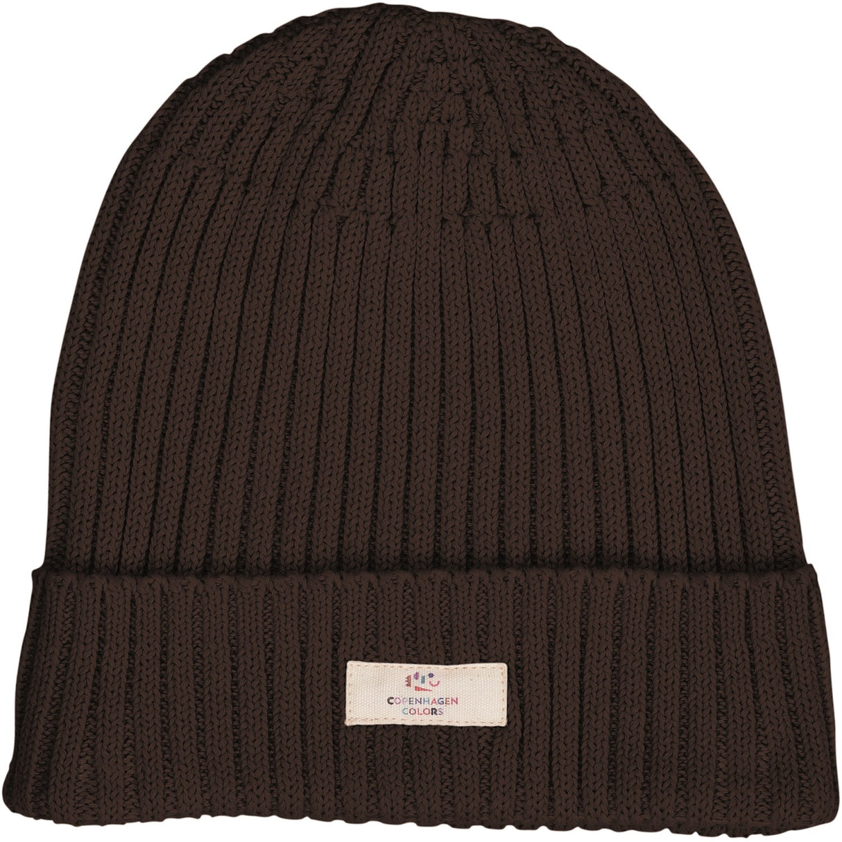 COPENHAGEN COLORS Dk Brown Bomull Strikket Classic Beanie