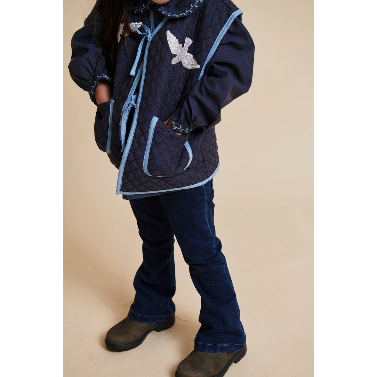 COPENHAGEN COLORS Dark Indigo Blue Washed Jeggings W. Flare- Super Stretch