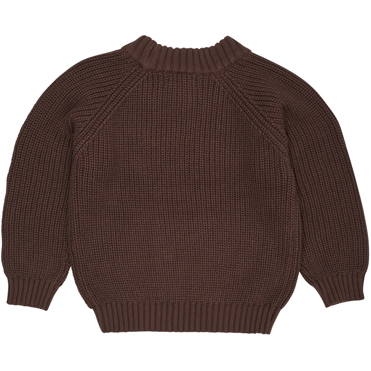 COPENHAGEN COLORS Dk.Brown Strikket Classic Rib Bluse