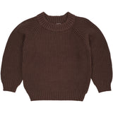 COPENHAGEN COLORS Dk.Brown Strikket Classic Rib Bluse