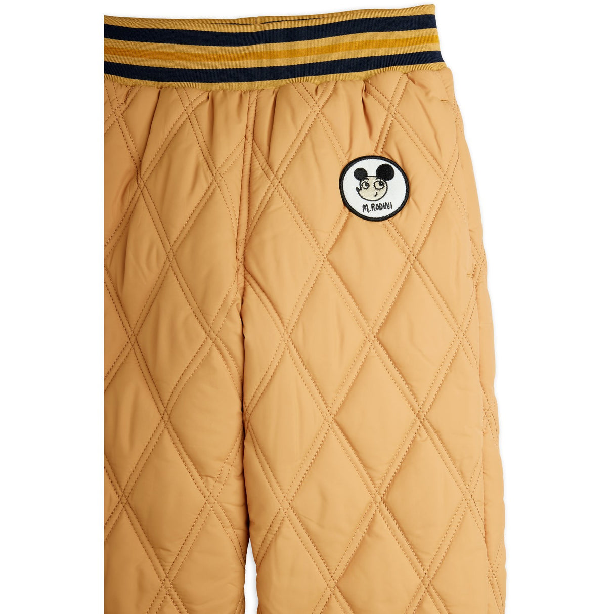 Mini Rodini Beige Ritzratz Patch Vattert Outerwear Trousers