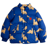 Mini Rodini Blue Dinos AOP Hooded Puffer