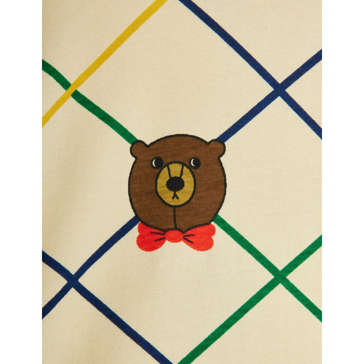 Mini Rodini Off-white Bjørn Check AOP Ss Tee