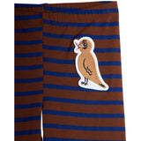 Mini Rodini Brown Stripe Bird Patch Leggings