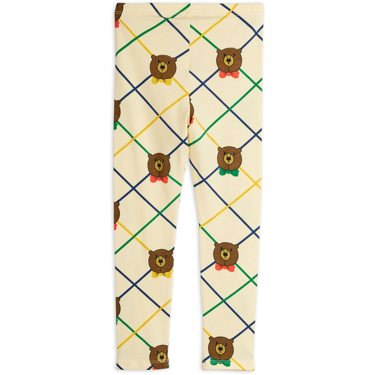 Mini Rodini Off-white Bjørn Check AOP Leggings