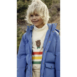 Mini Rodini Off-white Bjørn Stripe Collegegenser