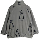 Mini Rodini Grey Penguin AOP Fleece Jakke