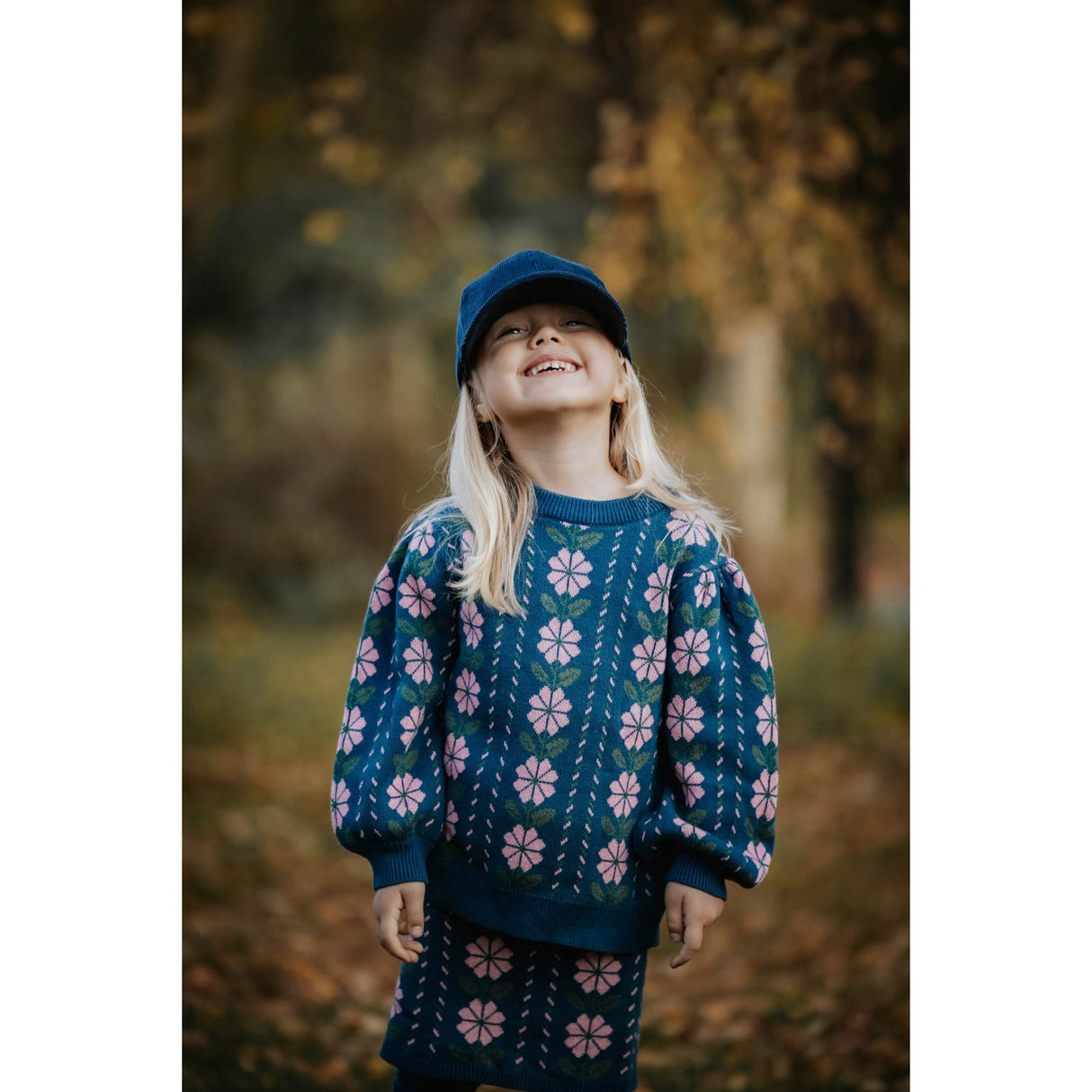 Fliink Insignia Blue Garden Strikk Bluse