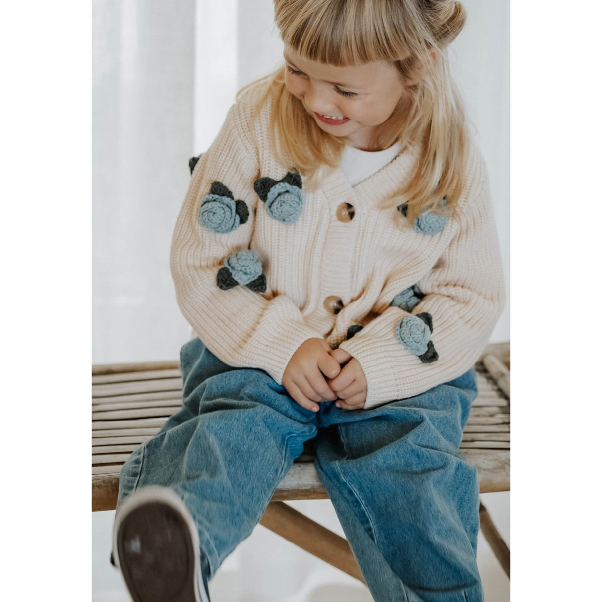 Fliink Sandshell Cool Flower Cardigan