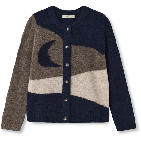 Fliink Pine Bark Star Moon Cardigan