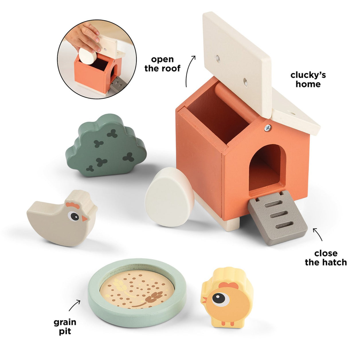 DonebyDeer Colour Mix Tiny Farm Legesæt Clucky