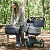 DonebyDeer Black Vattert Barnevognstaske