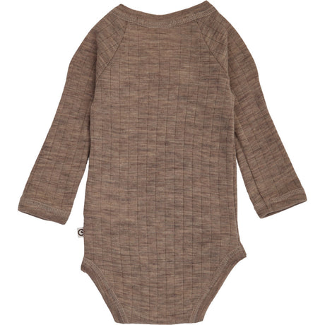 Müsli Walnut Melange Woolly Rib Omslags L/S Body
