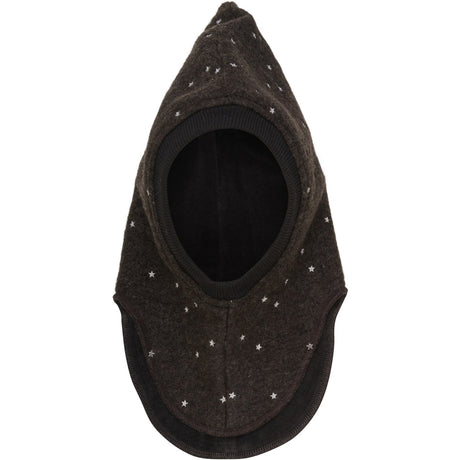 Huttelihut Dark Brown Melange Elefantlue All Over Emb. Ull