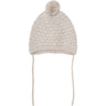 Huttelihut Sand Melange Bonnet Ull Strikk Pompom