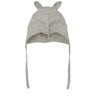 Huttelihut Medium Grey Melange Bonnet Ears Alpaca Ull Strikk