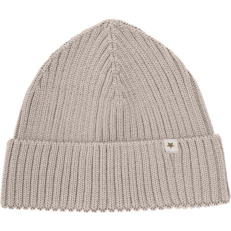 Huttelihut Camel Melange Beanie Ull Strikk