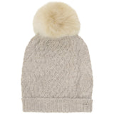 Huttelihut Camel Melange Lue Ull Strikk Alpaca Pompom