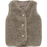 Huttelihut Camel Melange Vest Ull Teddybjørn W. Lining