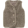 Huttelihut Camel Melange Vest Ull Teddybjørn W. Lining
