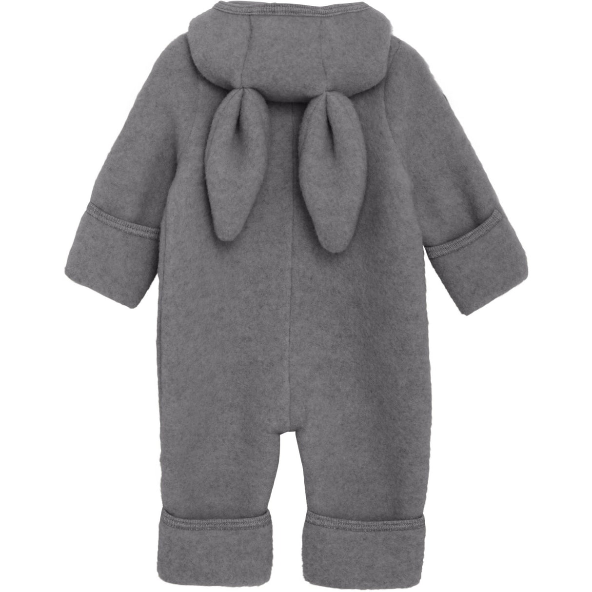 Huttelihut Medium Grey Melange Pram Drakt Ears Ull Fleece