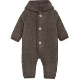 Huttelihut Brown Melange Pram Drakt Pixie Ull Fleece