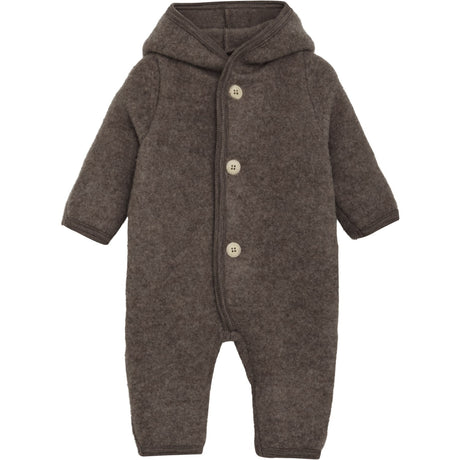 Huttelihut Brown Melange Pram Drakt Pixie Ull Fleece