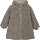 Huttelihut Camel Melange Frakk Hette Ull W. Lining