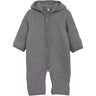 Huttelihut Medium Grey Melange Pram Drakt Ears Ull Fleece