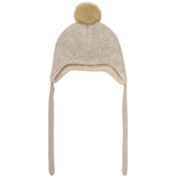 Huttelihut Sand Melange Bonnet Ull Alpaca Pompom