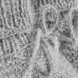 Huttelihut Medium Grey Melange Footies Alpaca Ull Strikk