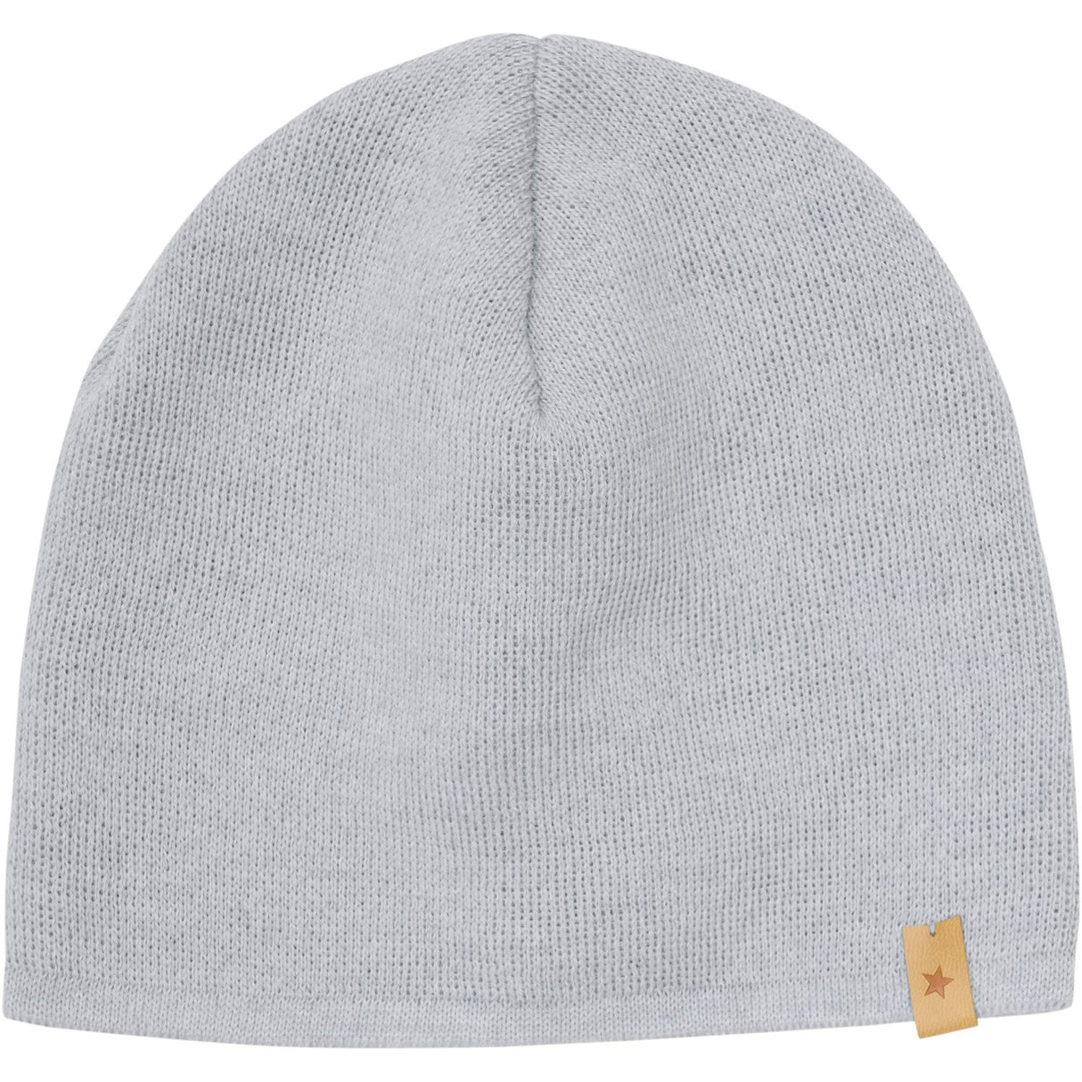Huttelihut Medium Grey Melange Beanie Solid Ull Strikk