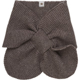 Huttelihut Brown Melange Nakkevarmer Ull Strikk