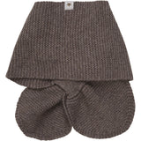 Huttelihut Brown Melange Nakkevarmer Ull Strikk