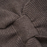 Huttelihut Brown Melange Nakkevarmer Ull Strikk