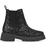Angulus Chelsea Støvel Black Glitter/Black/Black