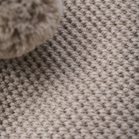 Huttelihut Camel Melange Elefantlue Windstop Pompoms