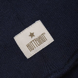 Huttelihut Dark Navy Elefantlue Ull Strikk Windstop