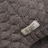 Huttelihut Brown Melange Bonnet Ull Strikk Pompom