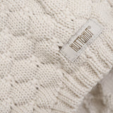 Huttelihut Sand Melange Bonnet Ull Strikk Pompom