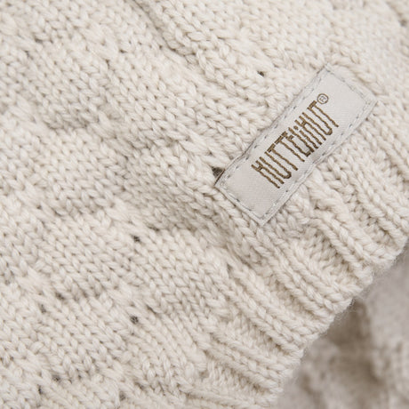 Huttelihut Sand Melange Bonnet Ull Strikk Pompom