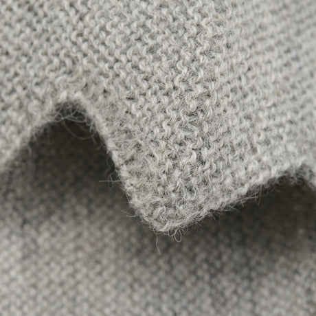 Huttelihut Medium Grey Melange Bonnet Ull Strikk Alpaca Pompom