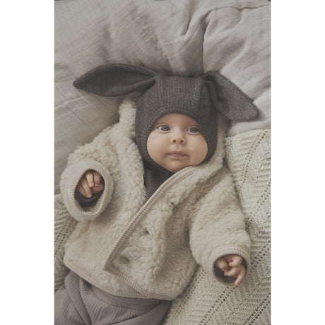 Huttelihut Brown Melange Elefantlue Ears Ull Rib