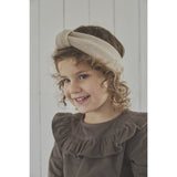 Huttelihut Sand Melange Pannebånd Ull Strikk