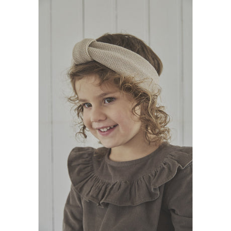 Huttelihut Sand Melange Pannebånd Ull Strikk