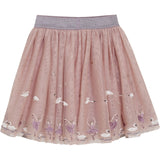 Minymo Shadow Gray Skjørt Mesh W. Emb.