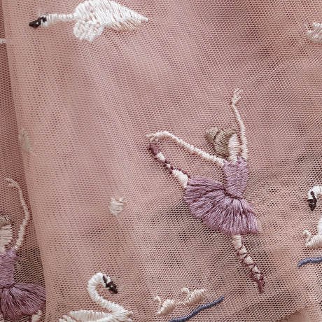 Minymo Shadow Gray Skjørt Mesh W. Emb.